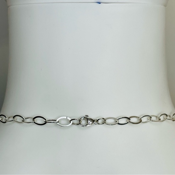 32” Sterling Silver Swarovski Crystal Peace Necklace – Handmade & One-of-a-Kind - Picture 4 of 4